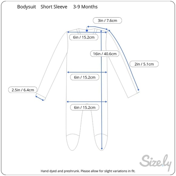 Handmade Tie Dye Infant Romper Short Sleeve 3-9M - Picture 3 of 3